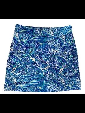 Stella Parker NWT Blue Floral Skort Size S Coastal Preppy Golf Tennis